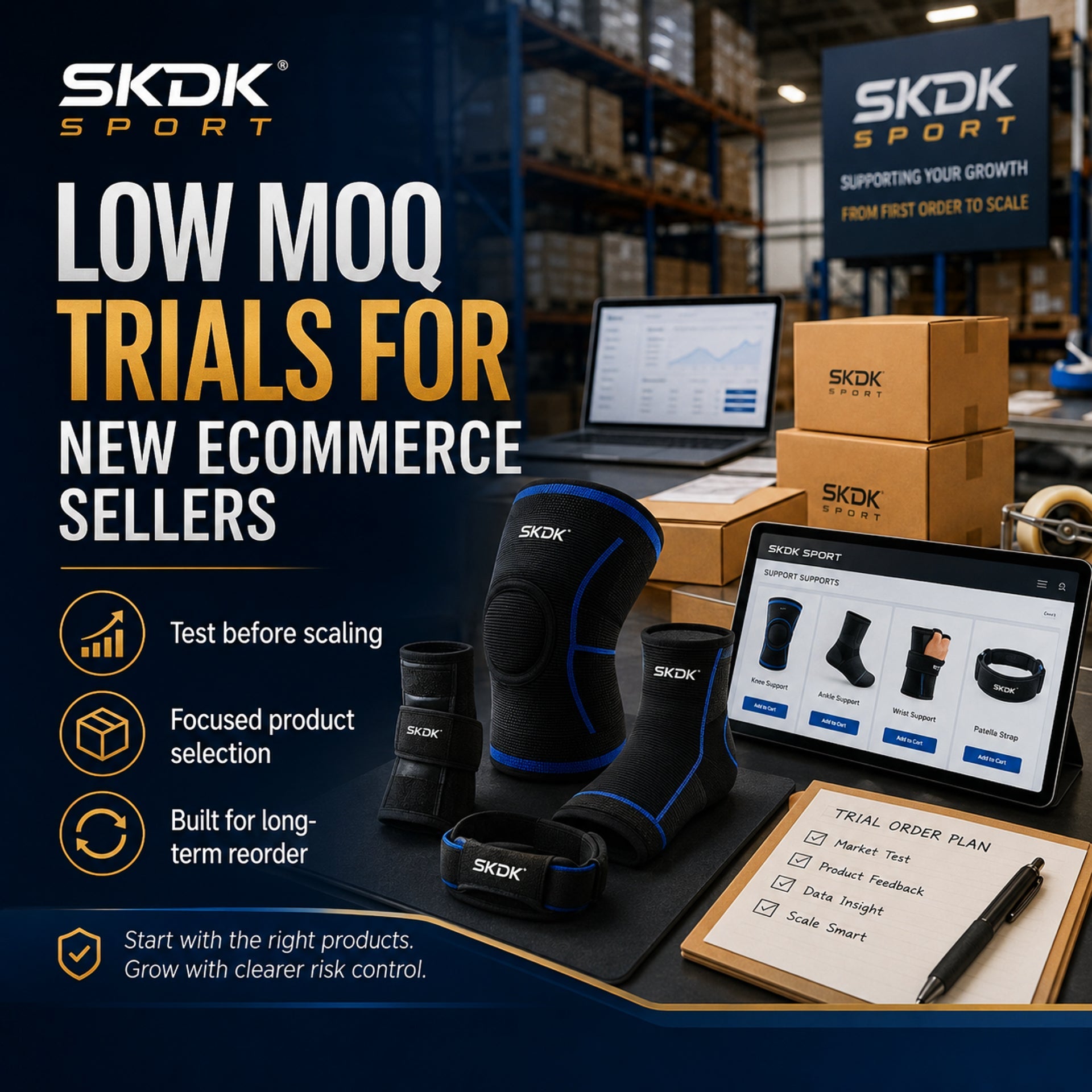 Why We Open Low-MOQ Trials for First-Time Ecommerce Sellers | SKDK SPORT