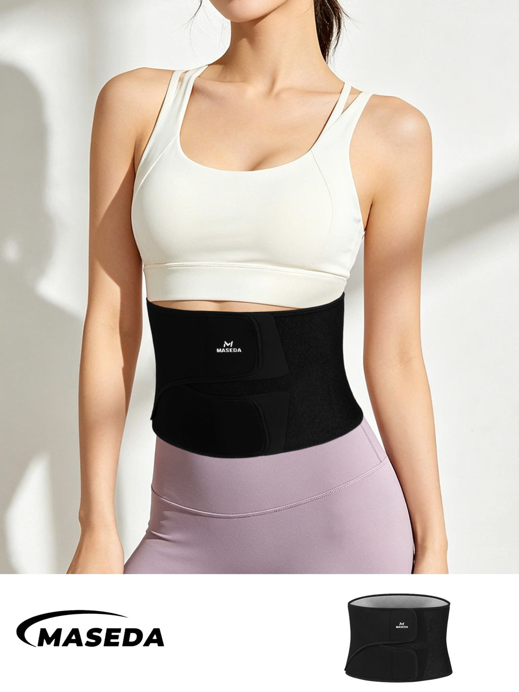 Silver Ion Sweat Waist Trimmer - Sauna Belt with Phone Pocket for Workout