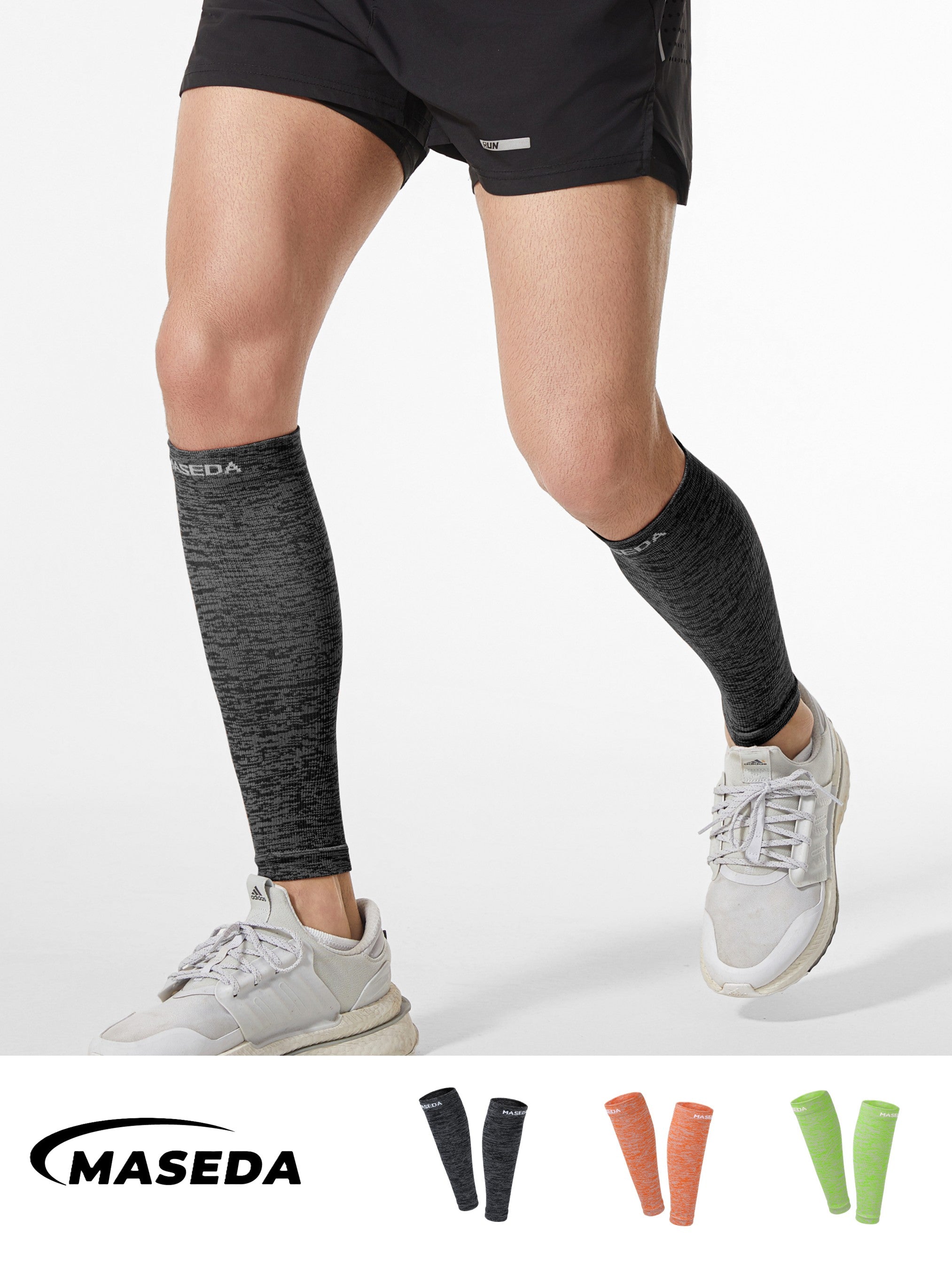 Seamless Compression Calf Sleeves - Sports Leg Support for Running & Cycling