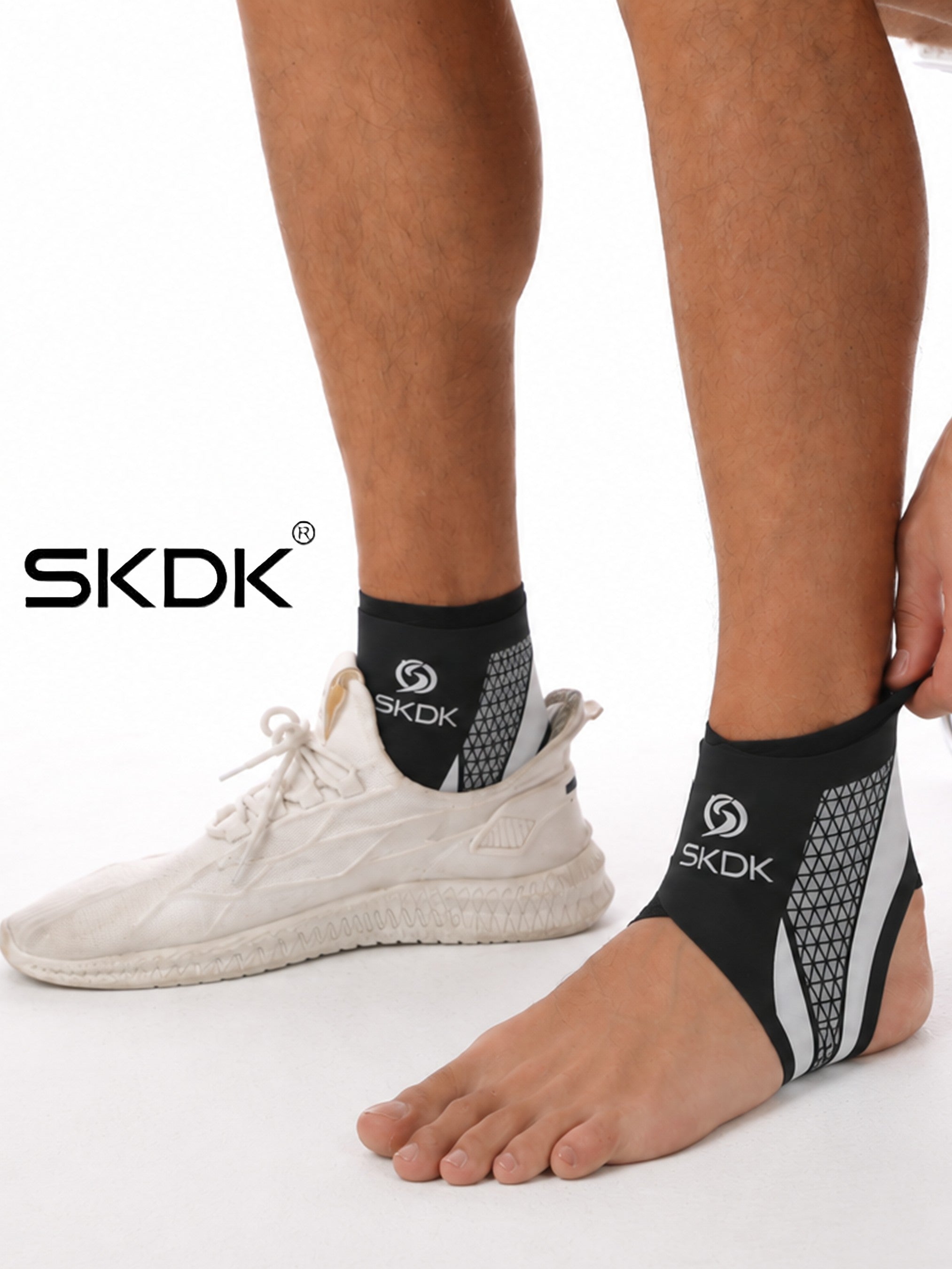 Verstellbare Kompressions-Knöchelbandage – Hochwertige, atmungsaktive Stützbandage für Laufen, Fitness & Outdoorsport – Unisex
