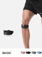 Verstellbarer Patella-Gurt mit konkaver Silikonpelotte und atmungsaktivem Futter