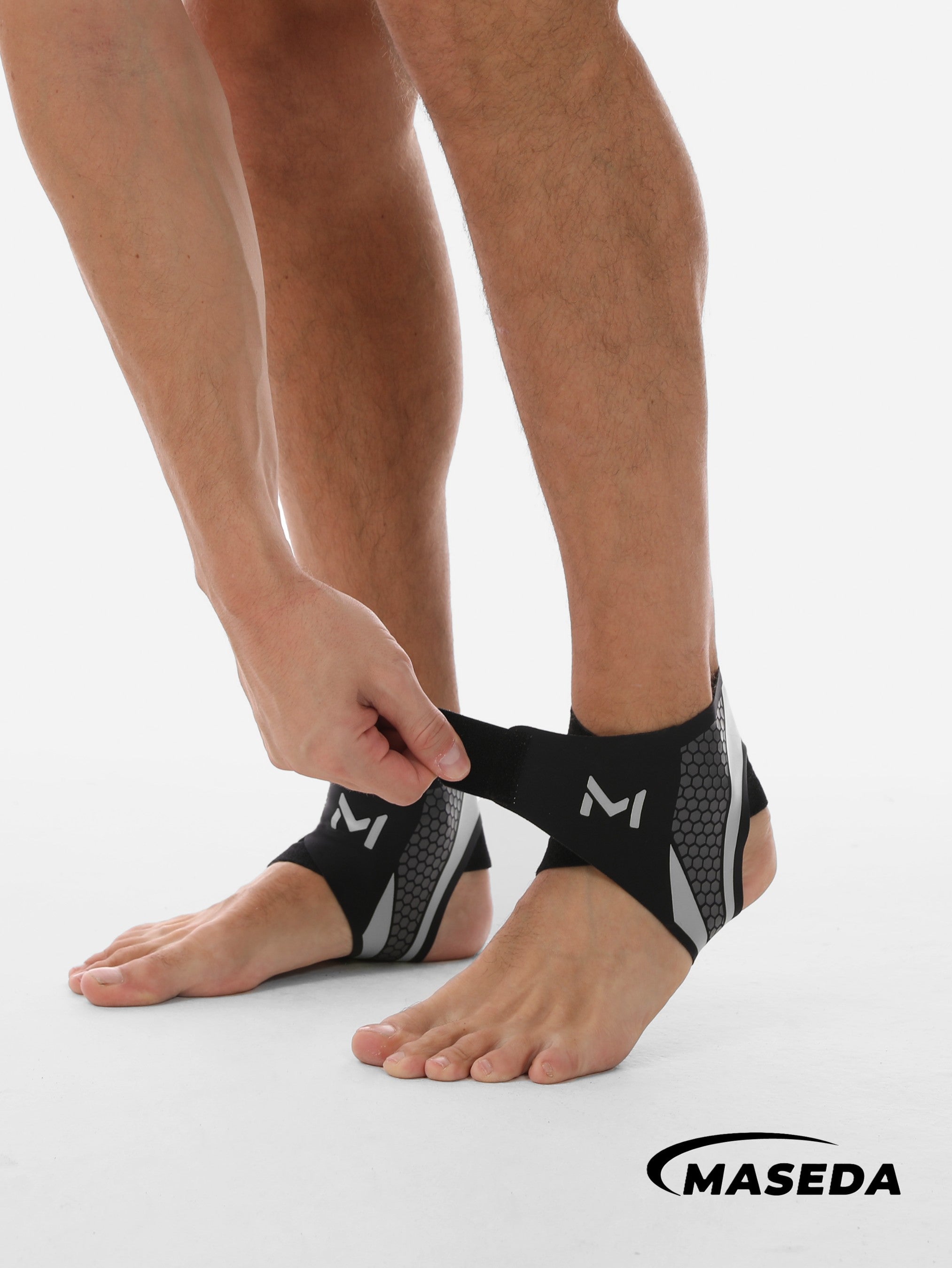 Ultra-Thin Ankle Support Brace – Fashionable Honeycomb Print Compression Sleeve – Breathable & Adjustable
