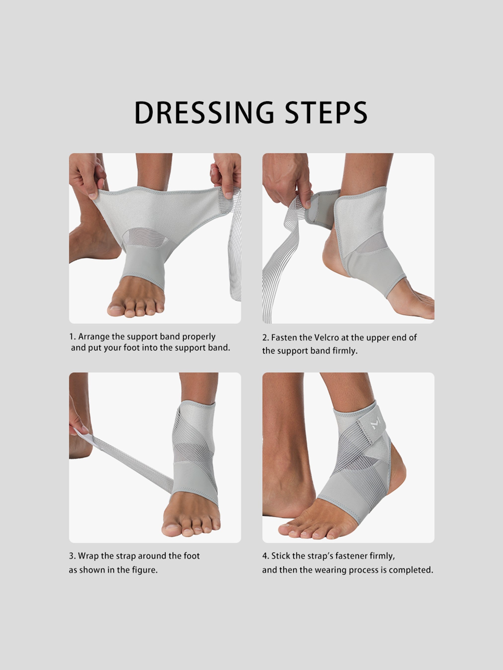 Verstellbare Kompressions-Knöchelbandage — Atmungsaktive elastische Knöchel-Stützstabilisator für Laufen, Fitness & Sport