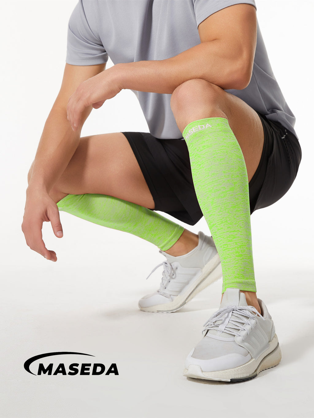 Seamless Compression Calf Sleeves - Sports Leg Support for Running & Cycling