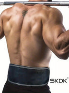 Adjustable Leather Weight Lifting Belt with Sponge Padding - Double Stitched Gym Belt for Squats, Deadlifts & Powerlifting