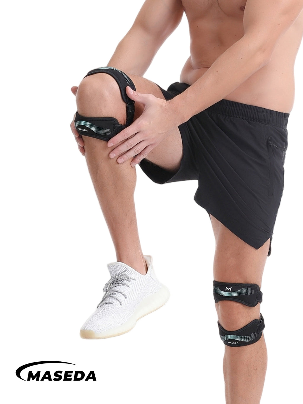 Adjustable Double Patella Tendon Support Strap – Comfortable Knee Brace & Stabilizer for Sports Protection, Running, Gym, Weightlifting & Basketball