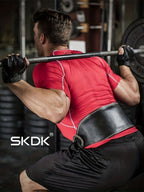Adjustable Leather Weight Lifting Belt with Sponge Padding - Double Stitched Gym Belt for Squats, Deadlifts & Powerlifting