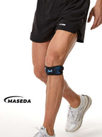 Adjustable Patella Knee Strap – Breathable SBR Support Brace with Built-in Silicone Pad for Running & Fitness