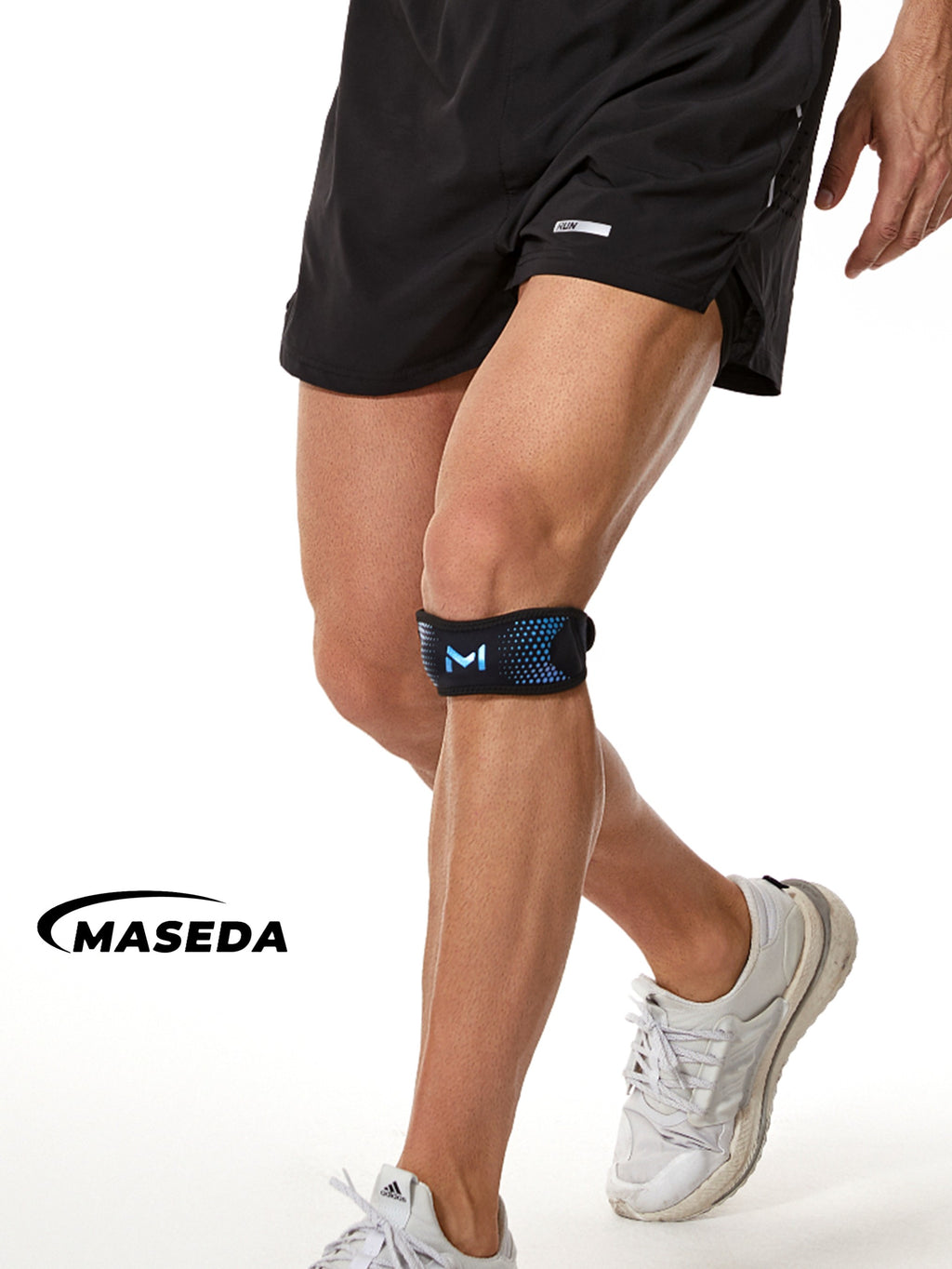 Adjustable Patella Knee Strap – Breathable SBR Support Brace with Built-in Silicone Pad for Running & Fitness