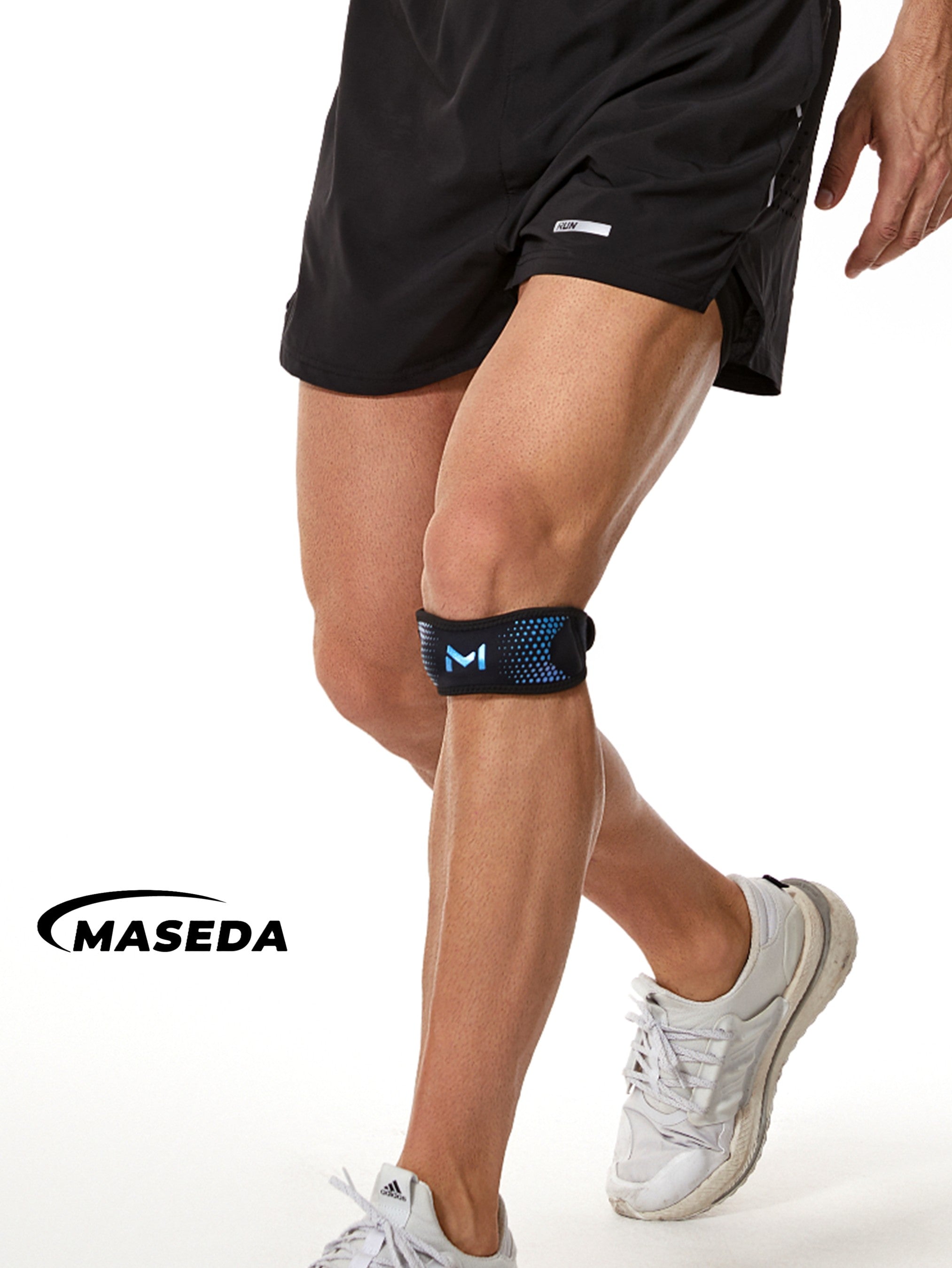 Adjustable Patella Knee Strap – Breathable SBR Support Brace with Built-in Silicone Pad for Running & Fitness