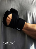 SKDK Workout Gloves with Wrist Support & PU Palm Protection - Breathable Gym Gloves for Weightlifting, CrossFit & Fitness Training