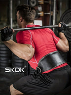 Adjustable Leather Weight Lifting Belt with Sponge Padding - Double Stitched Gym Belt for Squats, Deadlifts & Powerlifting