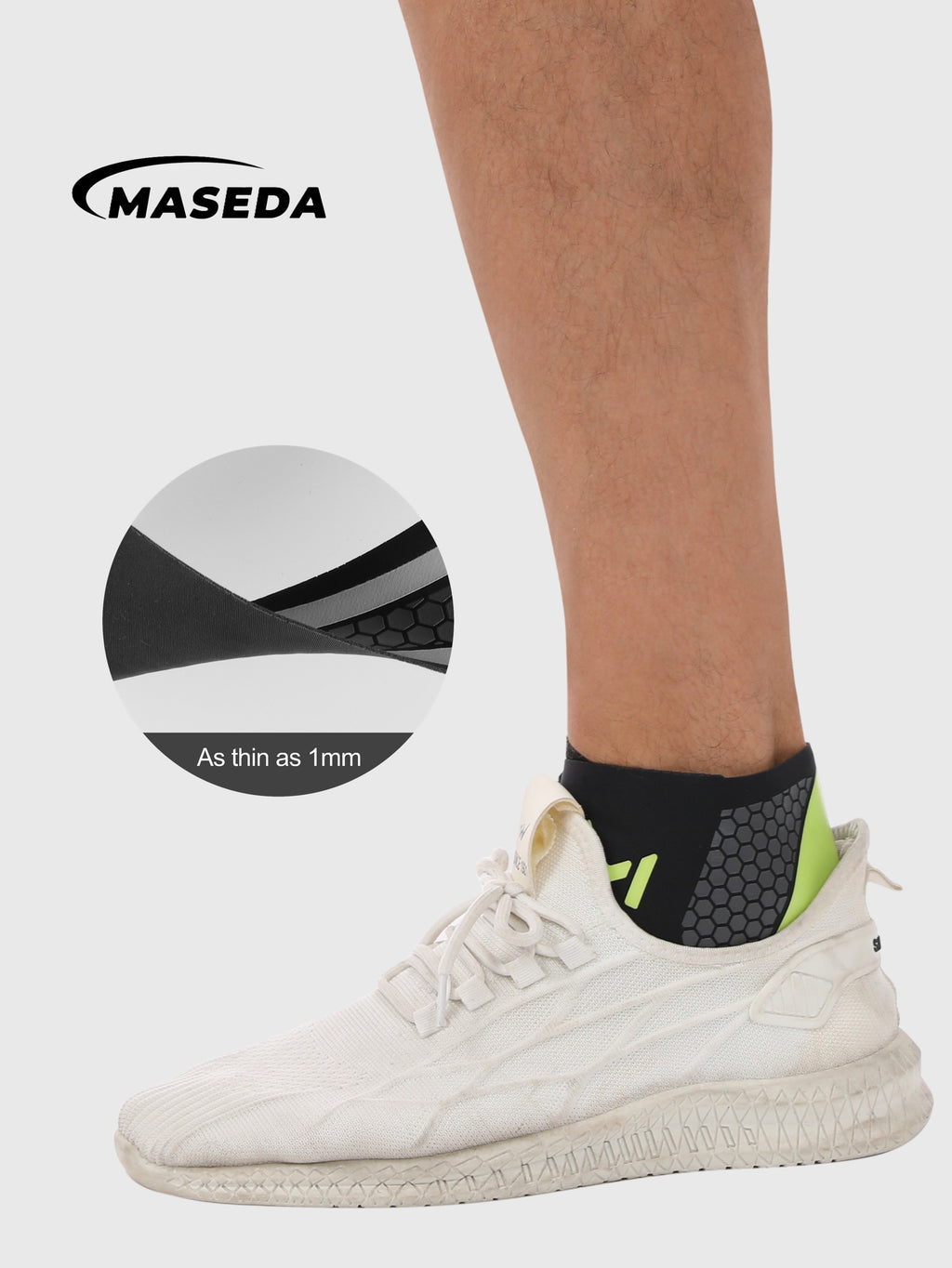 Ultra-Thin Ankle Support Brace – Fashionable Honeycomb Print Compression Sleeve – Breathable & Adjustable