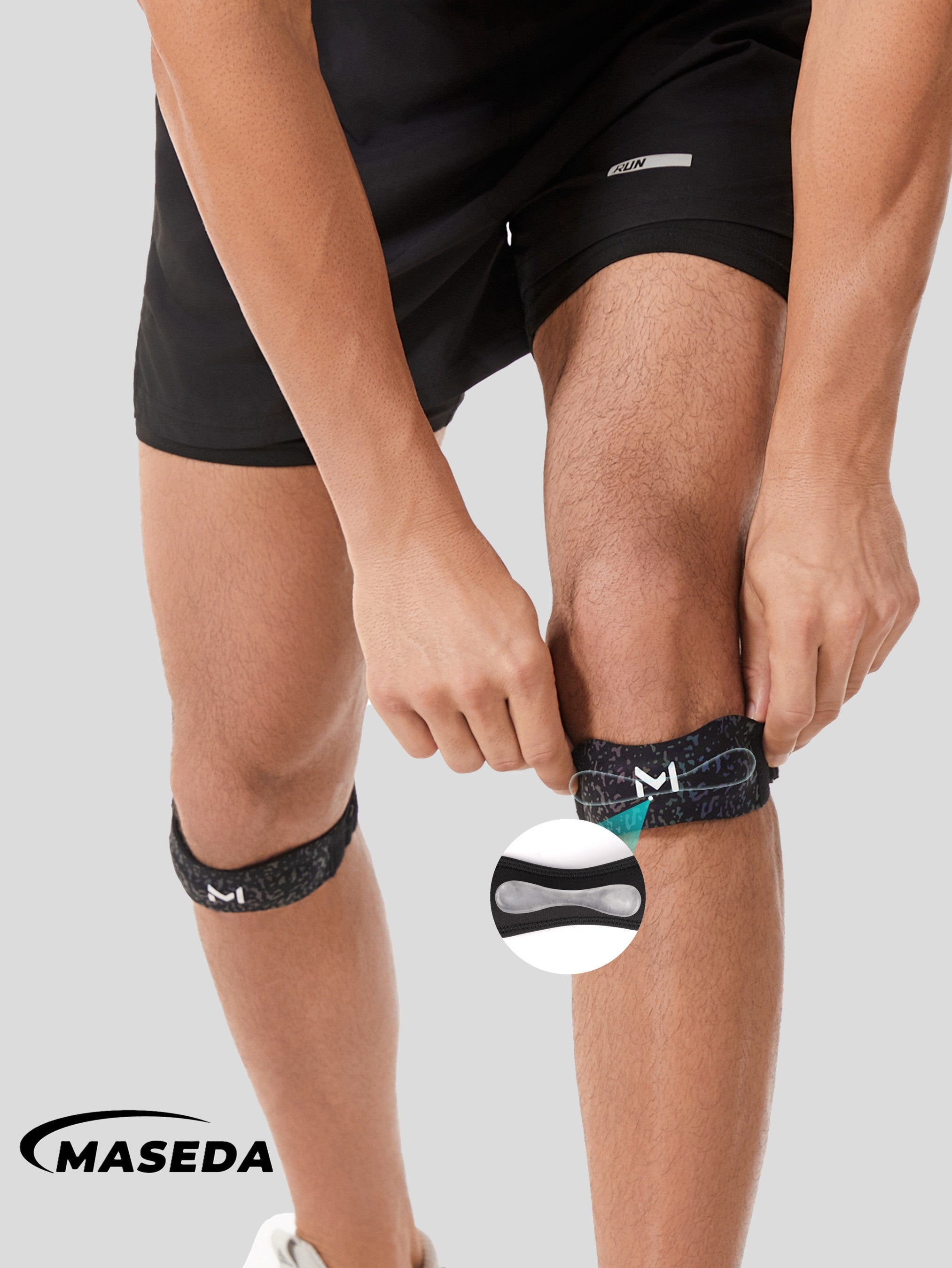 Premium Adjustable Patella Knee Strap – SBR Knee Support Brace with Silicone Pad for Running, Gym & Outdoor Sports – Unisex