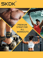 Heavy Duty Weightlifting Straps with Silicone Grip - Padded Wrist Support for Deadlifts & Strength Training
