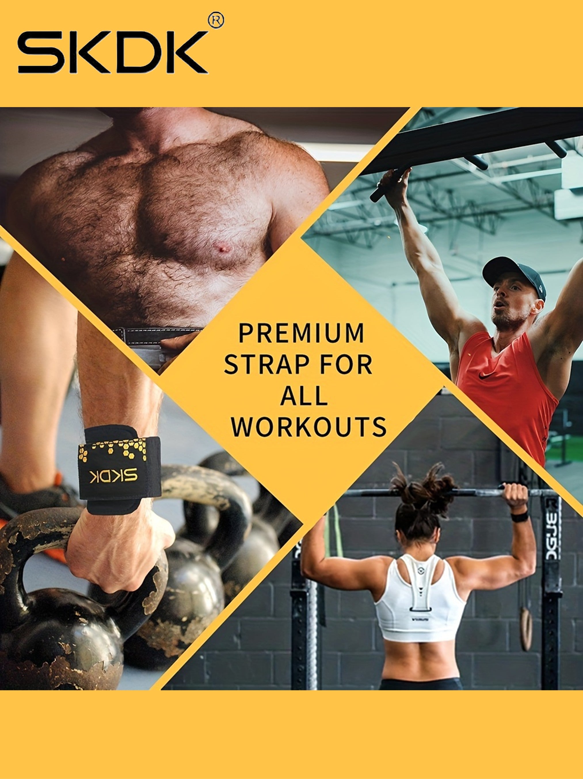 Heavy Duty Weightlifting Straps with Silicone Grip - Padded Wrist Support for Deadlifts & Strength Training
