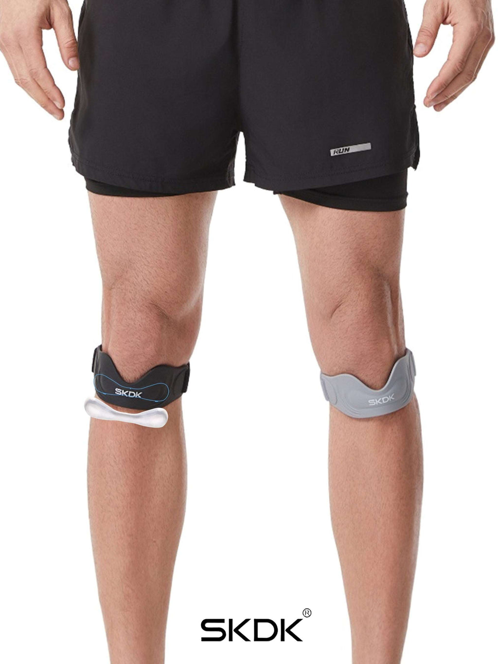 Adjustable Patella Strap with Concave Silicone Pad & Breathable Lining