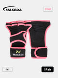 MASEDA Women's Workout Gloves with Wrist Support - Silicone Anti-Slip Breathable Gym Gloves for Weightlifting, CrossFit & Fitness Training