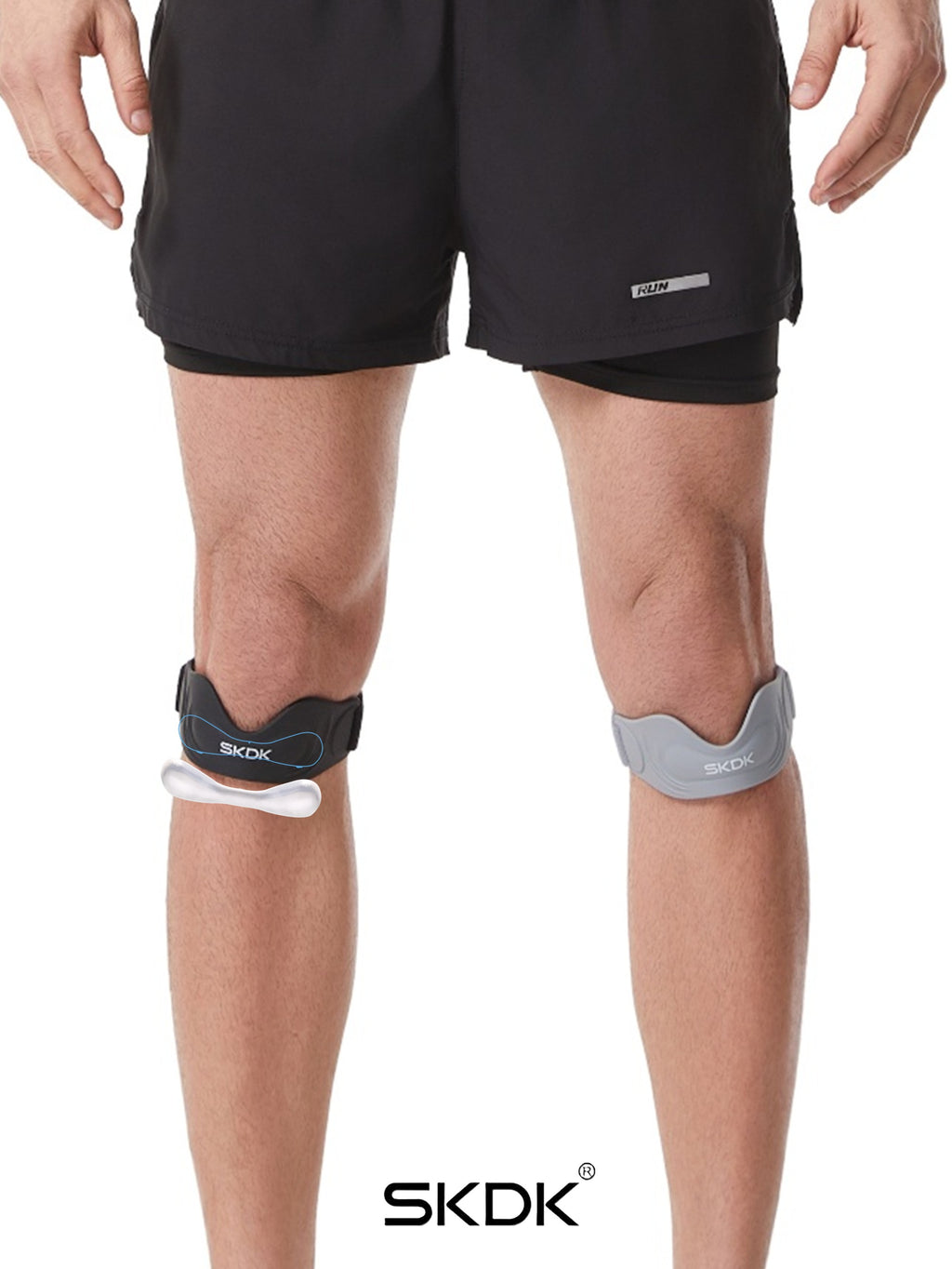 Adjustable Patella Strap with Concave Silicone Pad & Breathable Lining