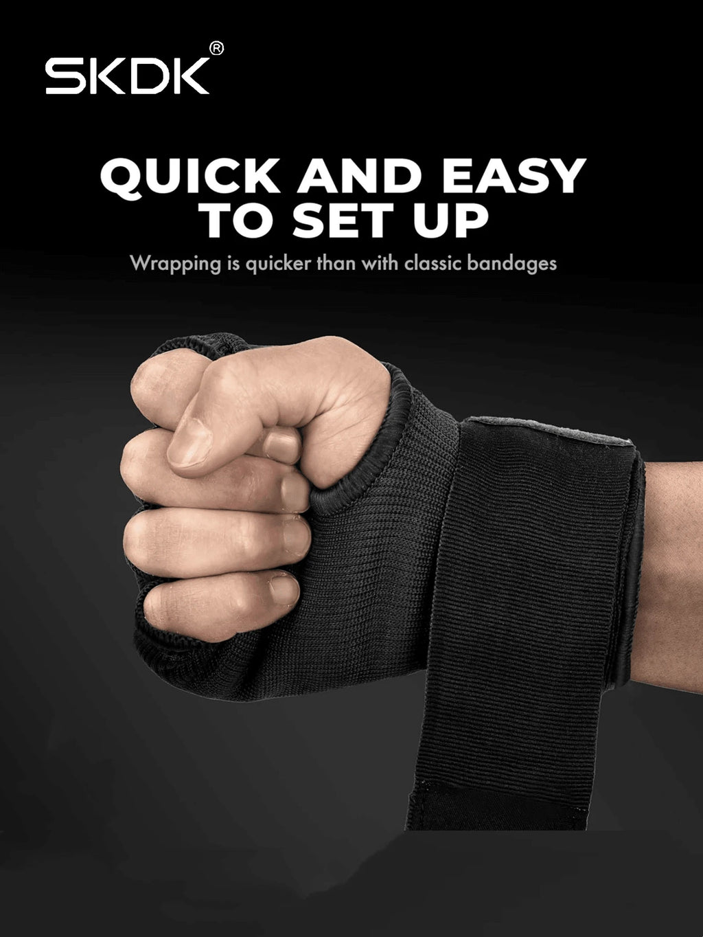 Boxing Inner Gloves with 90cm Wrist Wraps - Breathable Knuckle Protection Hand Wraps for MMA, Muay Thai & Sparring Training
