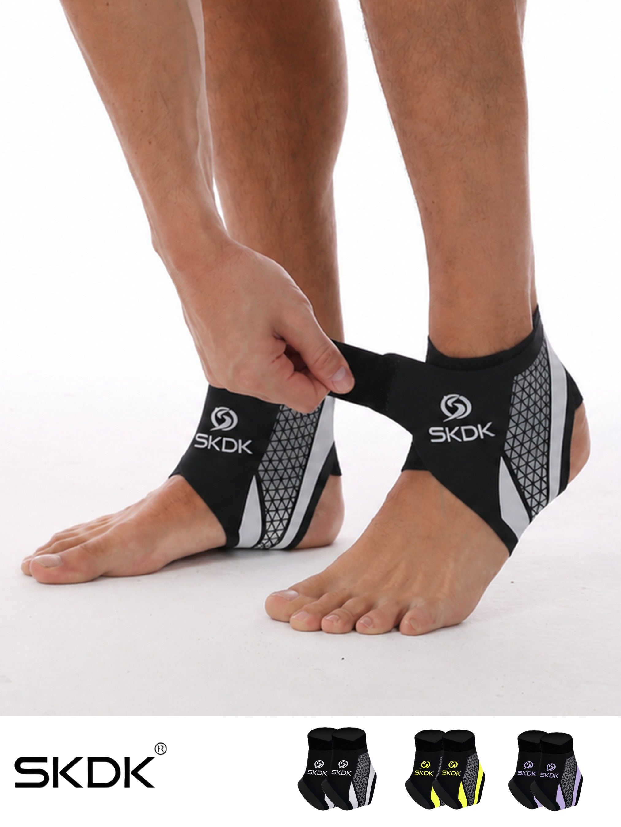 Verstellbare Kompressions-Knöchelbandage – Hochwertige, atmungsaktive Stützbandage für Laufen, Fitness & Outdoorsport – Unisex