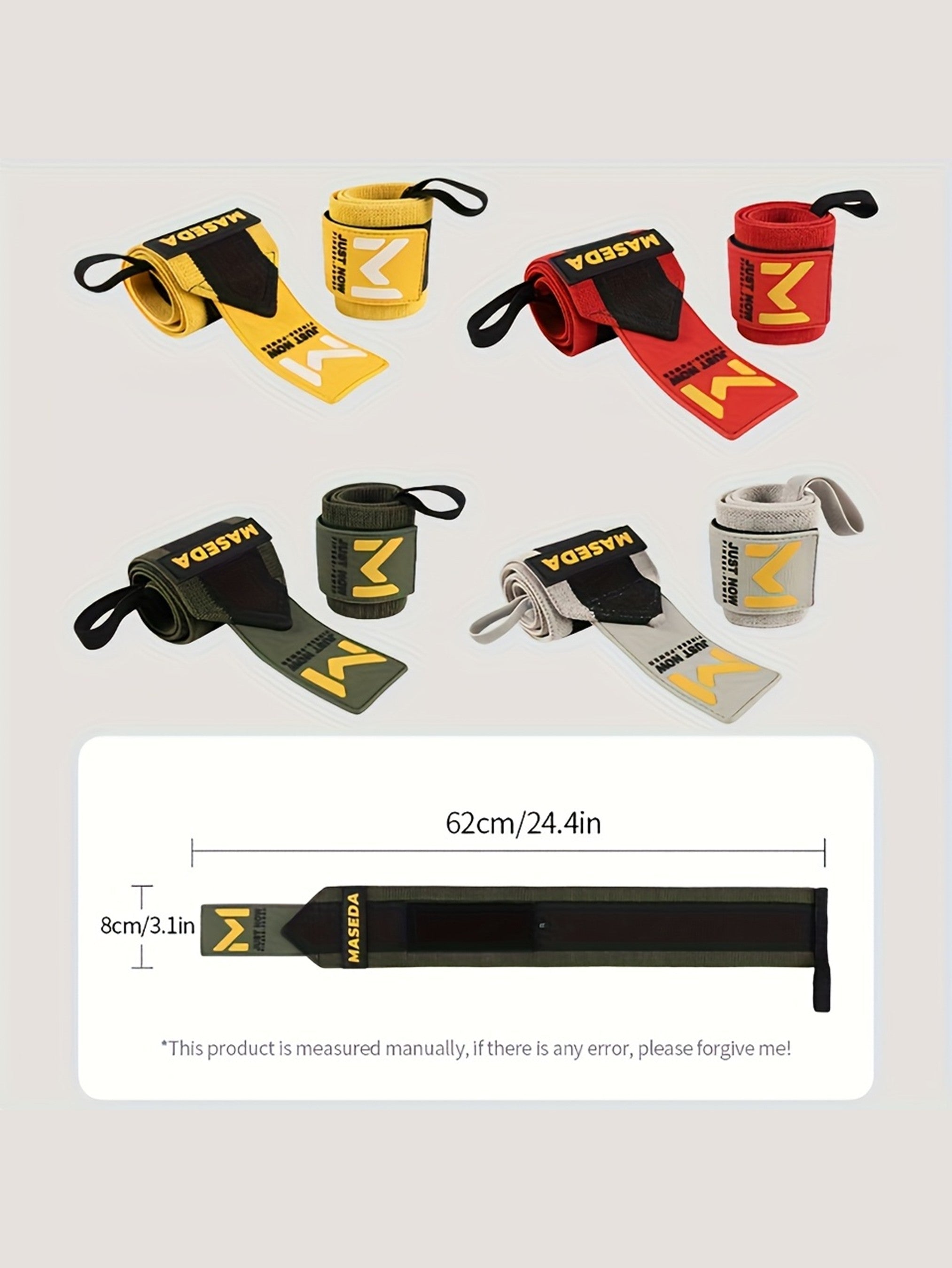Adjustable Weightlifting Wrist Wraps – Breathable Anti-Slip Support Brace for Gym, Gymnastics & Daily Use – Mixed Colors