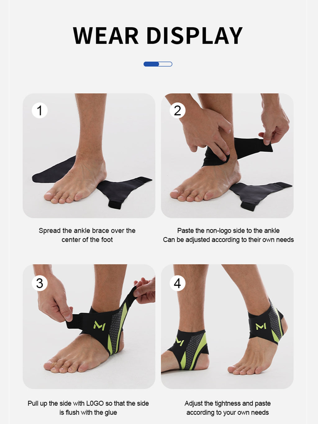 Ultra-Thin Ankle Support Brace – Fashionable Honeycomb Print Compression Sleeve – Breathable & Adjustable