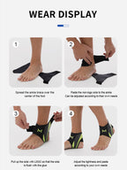 Ultra-Thin Ankle Support Brace – Fashionable Honeycomb Print Compression Sleeve – Breathable & Adjustable