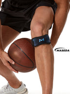 Adjustable Patella Knee Strap – Breathable SBR Support Brace with Built-in Silicone Pad for Running & Fitness