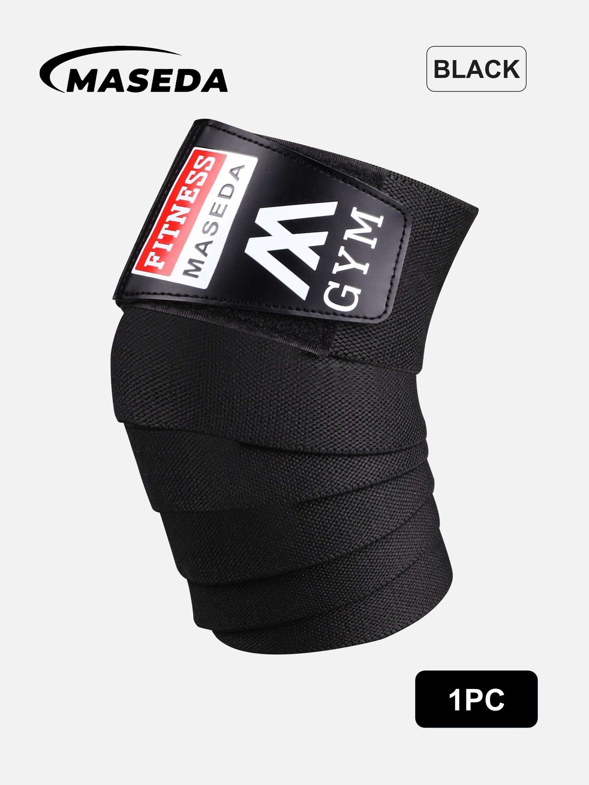 Adjustable Knee Support Wraps – Elastic Compression Brace for Weightlifting, Squats & Gym Workouts