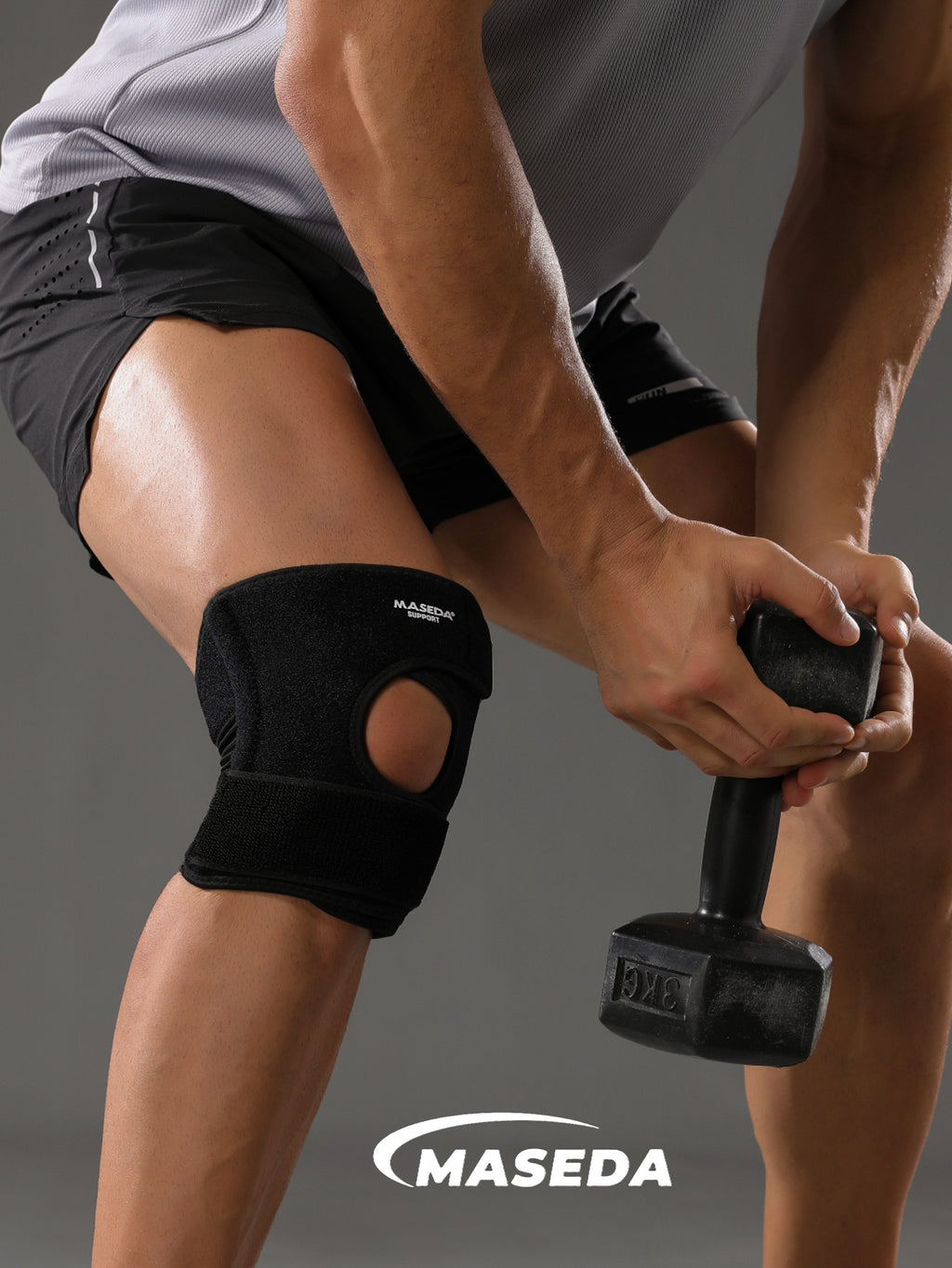 Sports Knee Compression Sleeve with Anti-Slip Silicone - Joint Support for Running & Workout