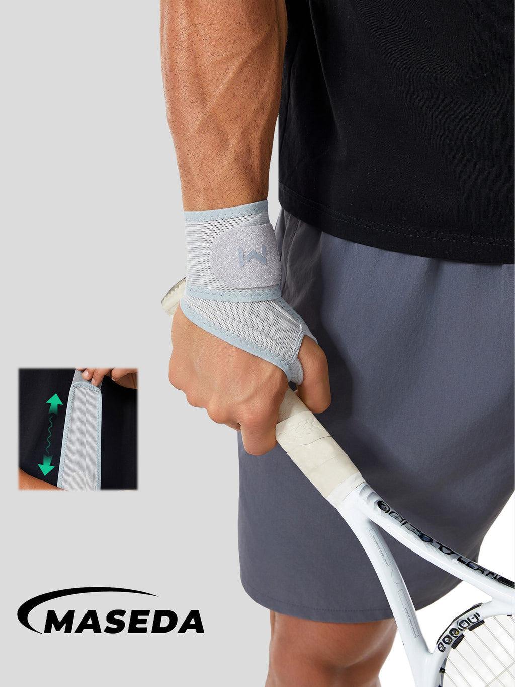 Adjustable Compression Wrist Wraps – High-Quality Breathable Spandex Support Brace for Gym, Tennis, Sports & Office