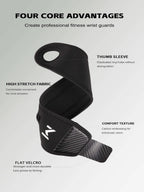 Adjustable Weightlifting Wrist Wraps – Breathable Anti-Slip Support Brace for Gym, Gymnastics & Daily Use