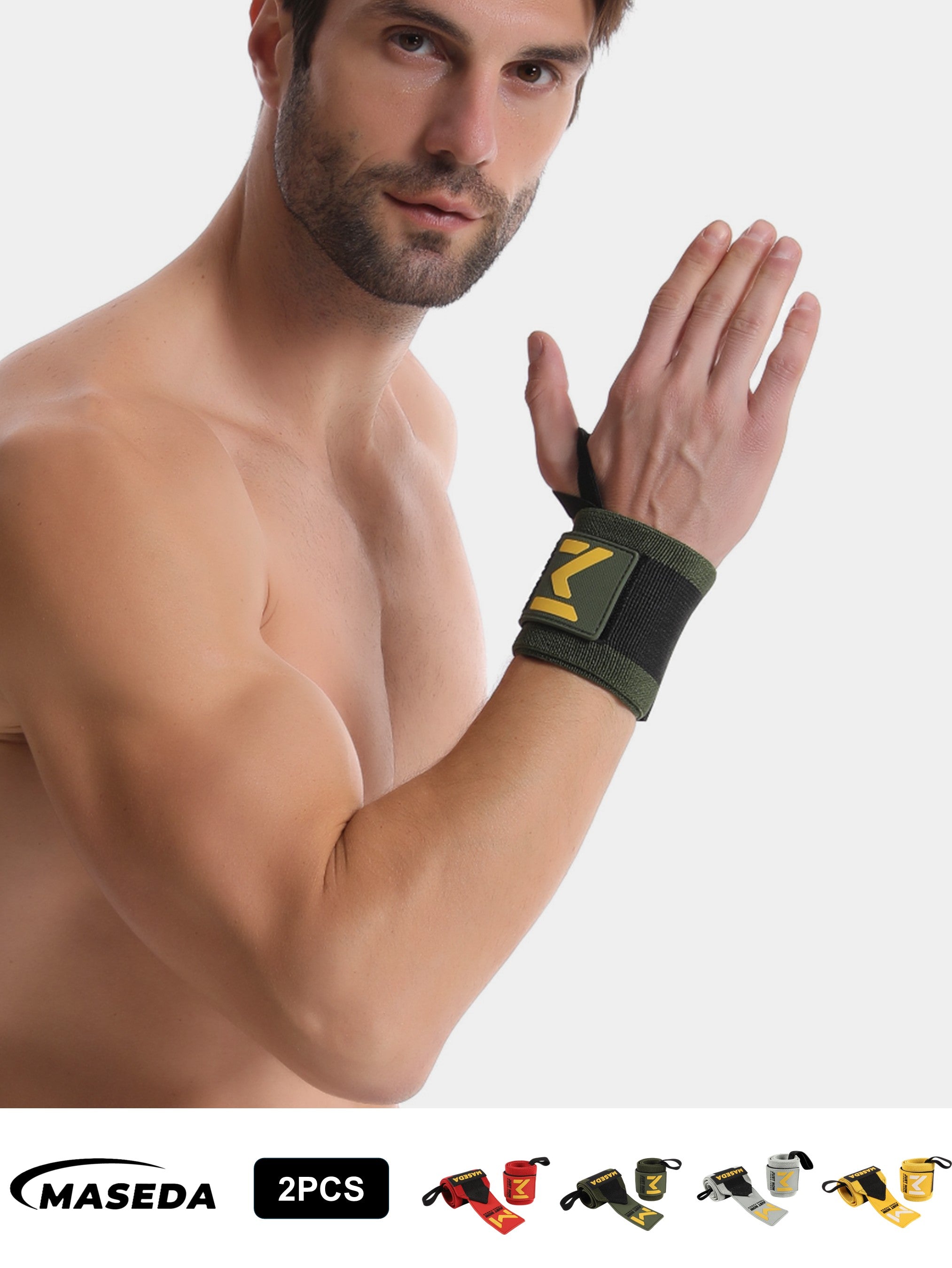 Adjustable Weightlifting Wrist Wraps – Breathable Anti-Slip Support Brace for Gym, Gymnastics & Daily Use – Mixed Colors