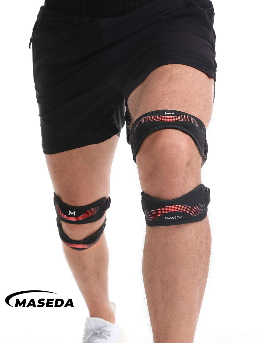 Adjustable Double Patella Tendon Support Strap – Comfortable Knee Brace & Stabilizer for Sports Protection, Running, Gym, Weightlifting & Basketball