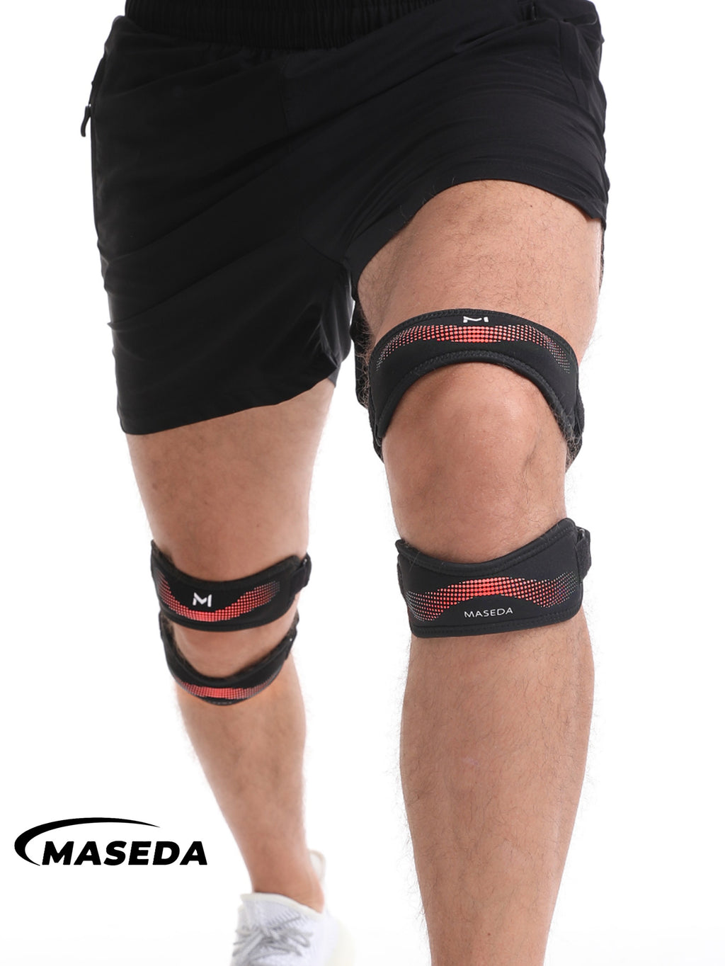 Adjustable Double Patella Tendon Support Strap – Comfortable Knee Brace & Stabilizer for Sports Protection, Running, Gym, Weightlifting & Basketball