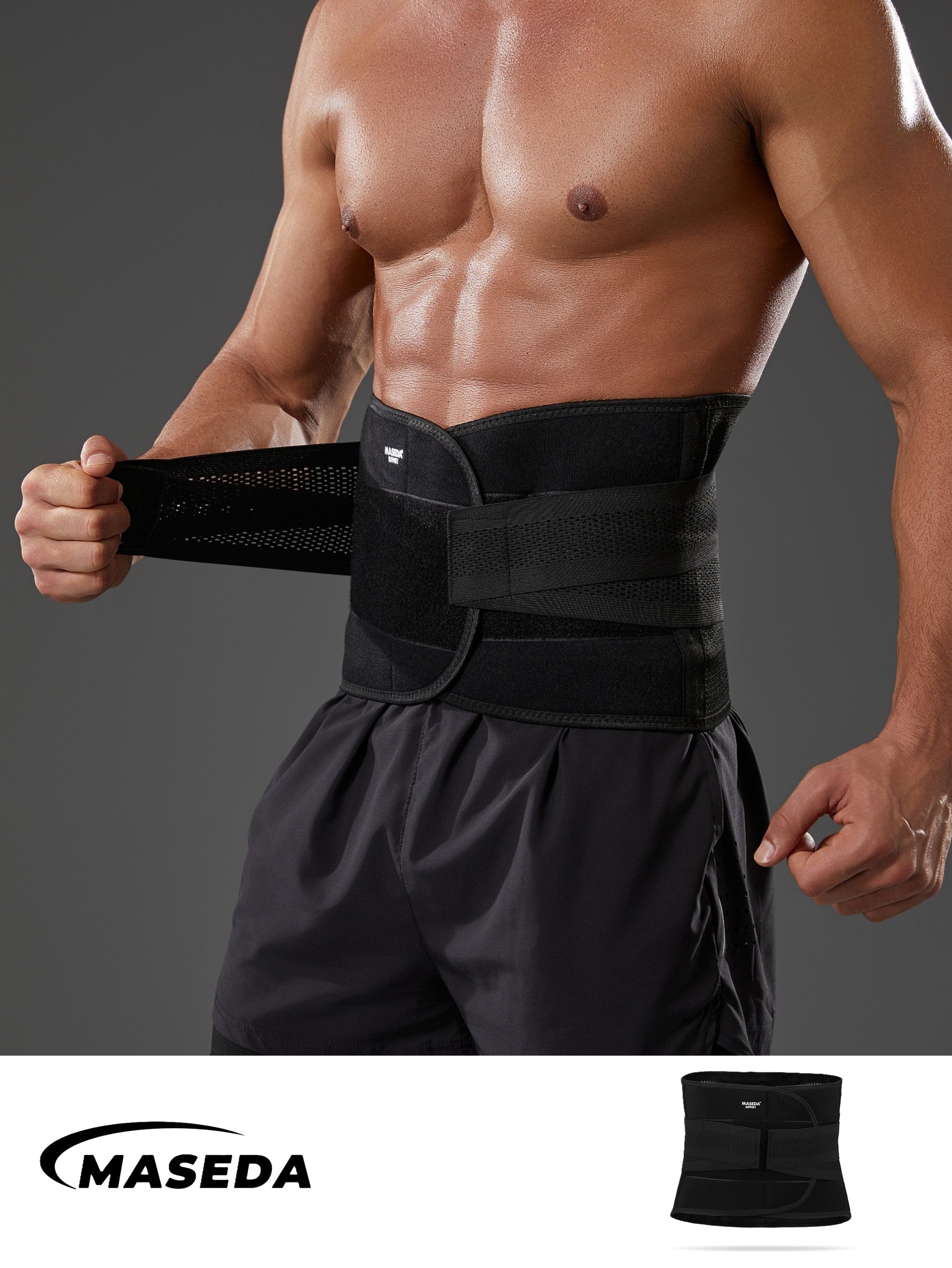 Adjustable Dual-Direction Compression Lower Back Brace, Sports Waist Support