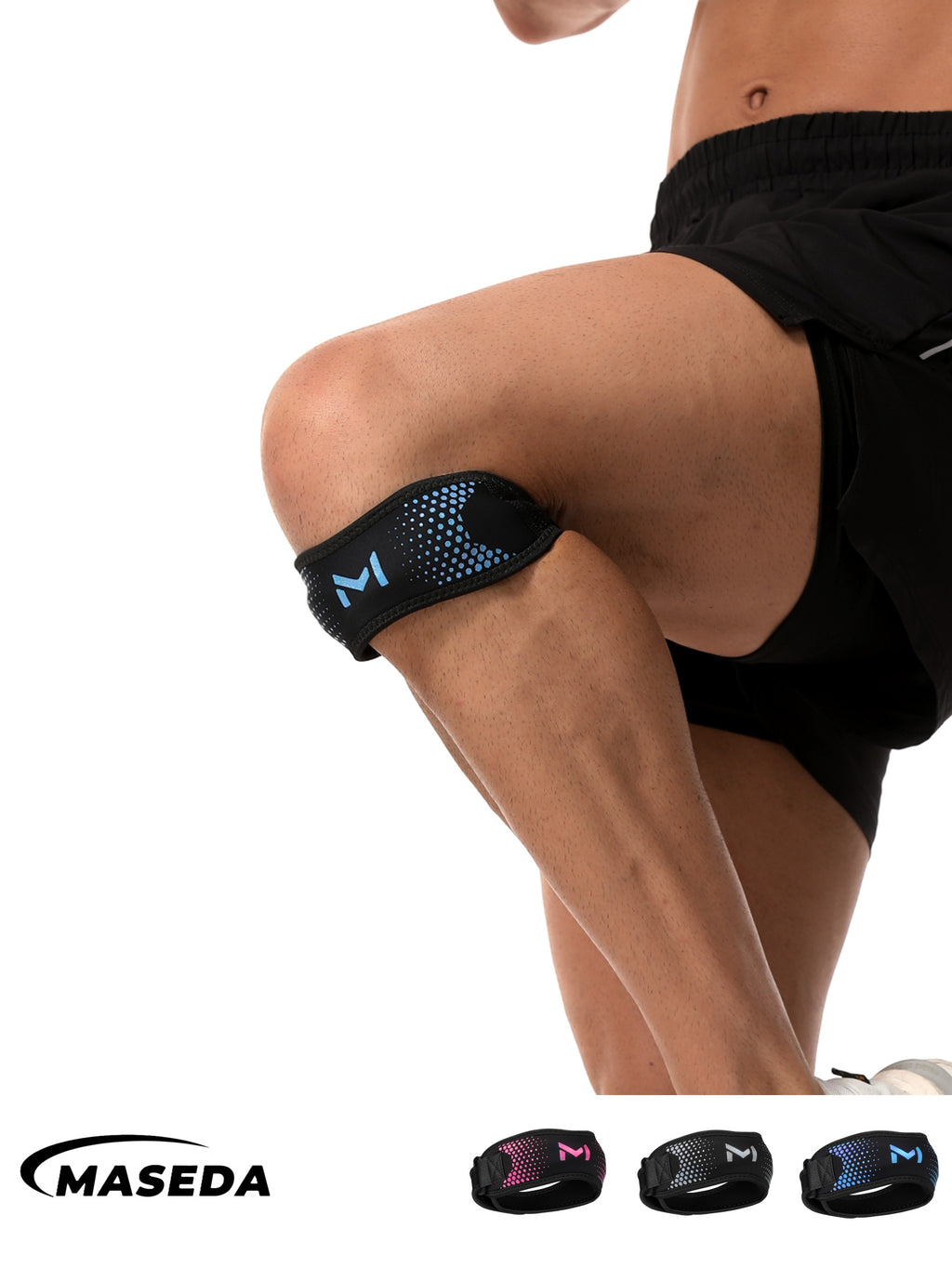 Adjustable Patella Knee Strap – Breathable SBR Support Brace with Built-in Silicone Pad for Running & Fitness