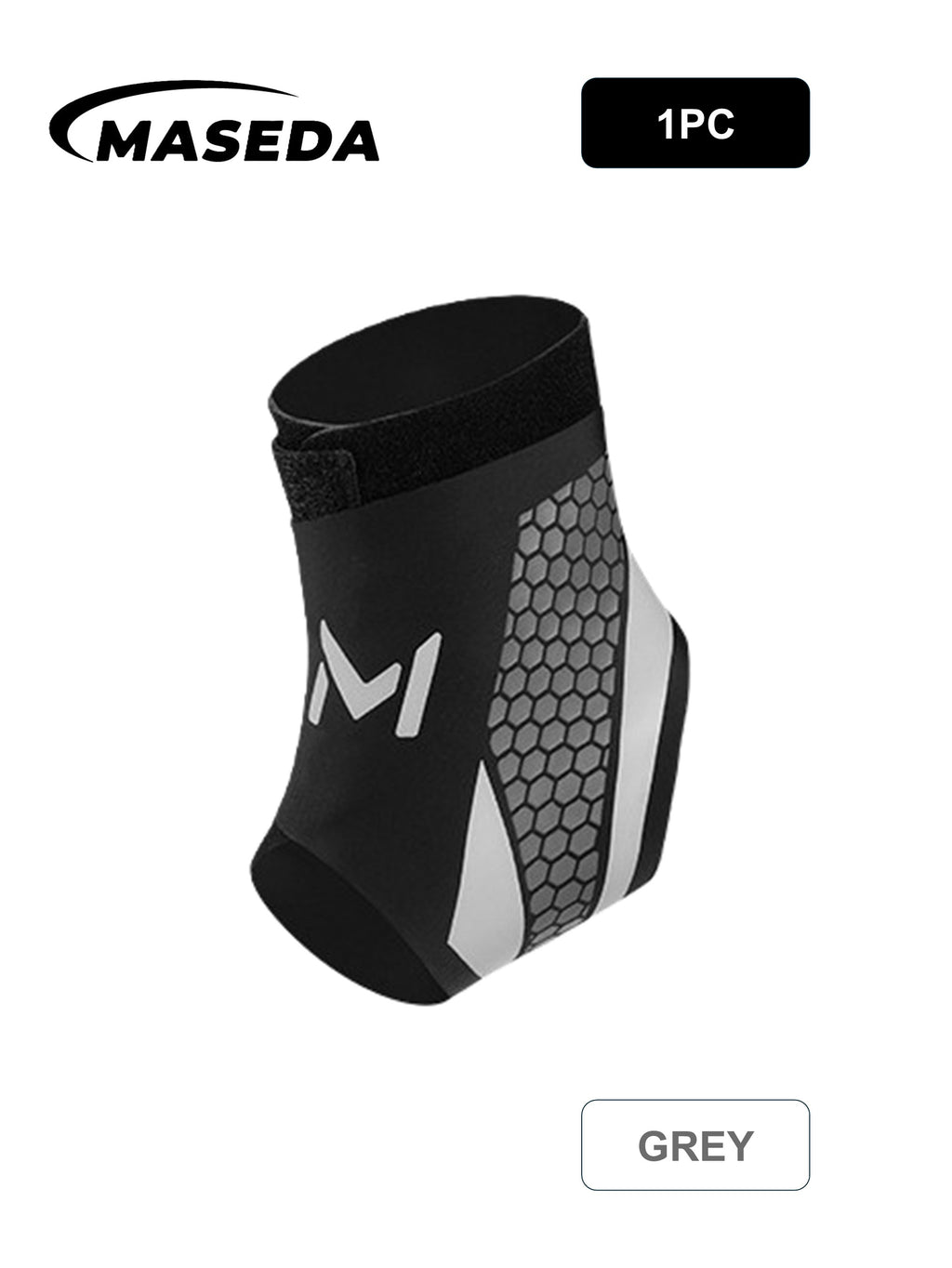 Ultra-Thin Ankle Support Brace – Fashionable Honeycomb Print Compression Sleeve – Breathable & Adjustable