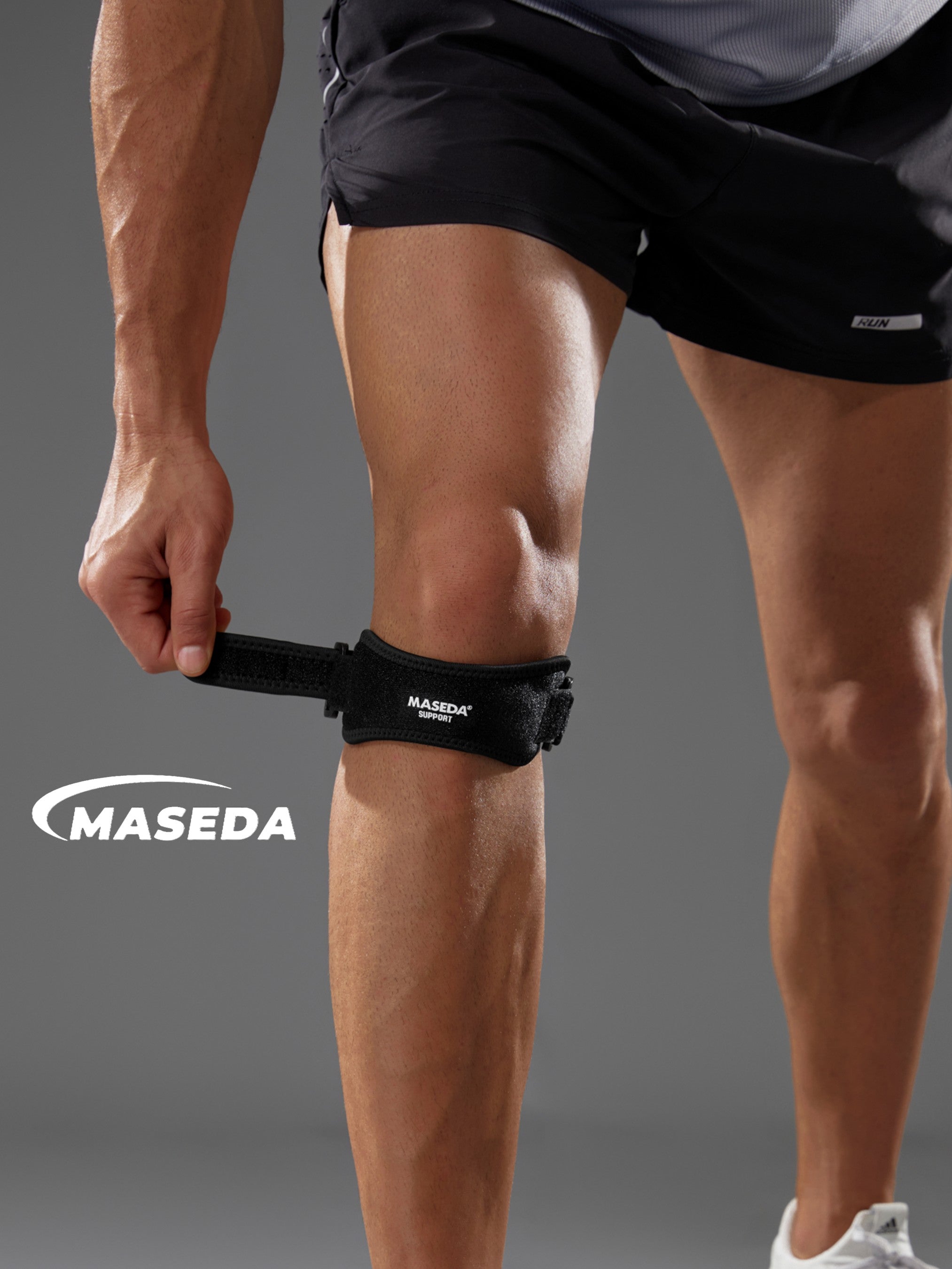 Adjustable Patella Knee Strap with Silicone Pad – Compression Support Brace for Running, Sports & Joint Stability