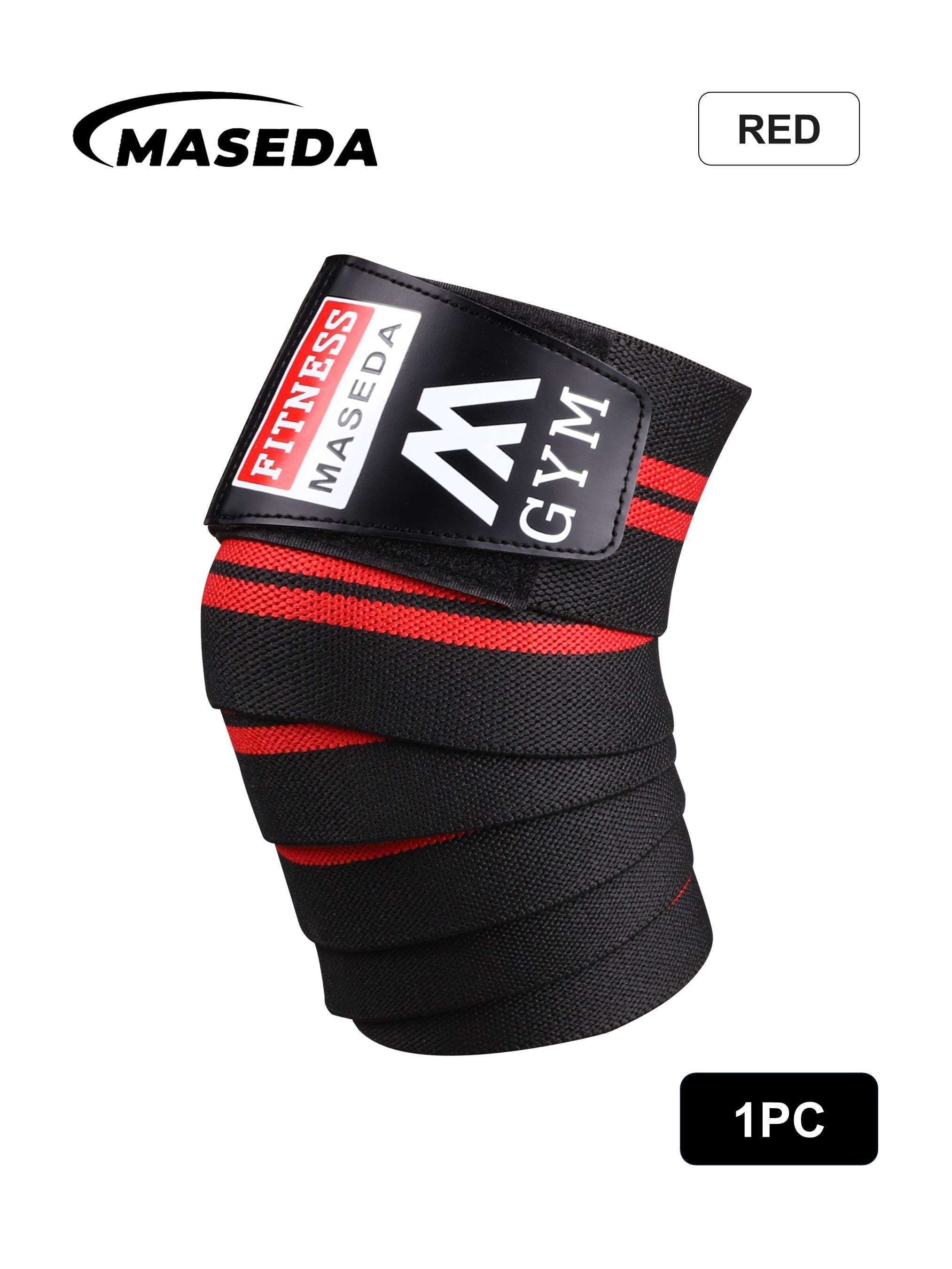 Adjustable Knee Support Wraps – Elastic Compression Brace for Weightlifting, Squats & Gym Workouts