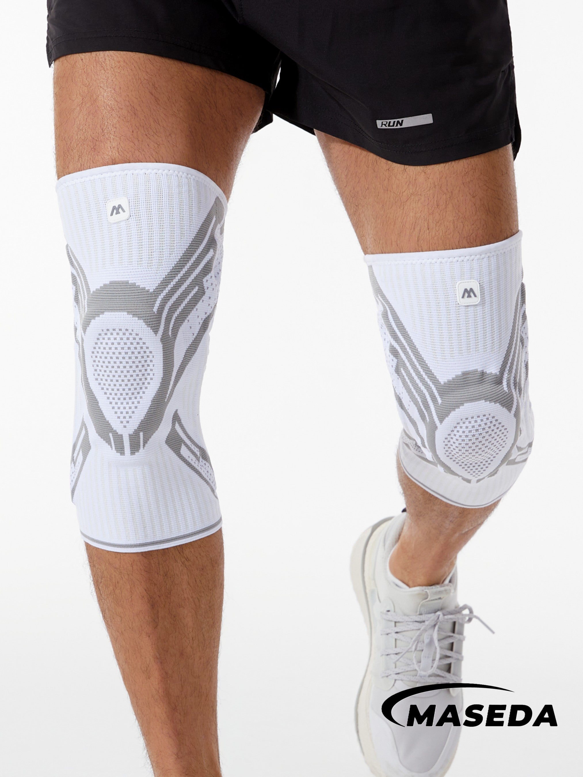 Breathable Knee Support Sleeve – Elastic Crisscross Straps for Sports Stability & Joint Protection