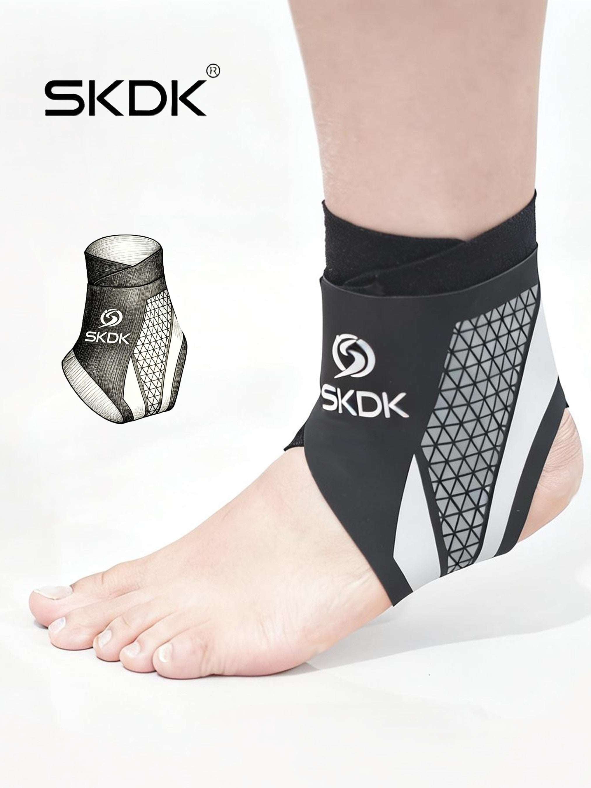 Adjustable Compression Ankle Brace – High-Quality Breathable Support Wrap for Running, Gym & Outdoor Sports – Unisex