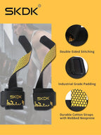 Heavy Duty Weightlifting Straps with Silicone Grip - Padded Wrist Support for Deadlifts & Strength Training