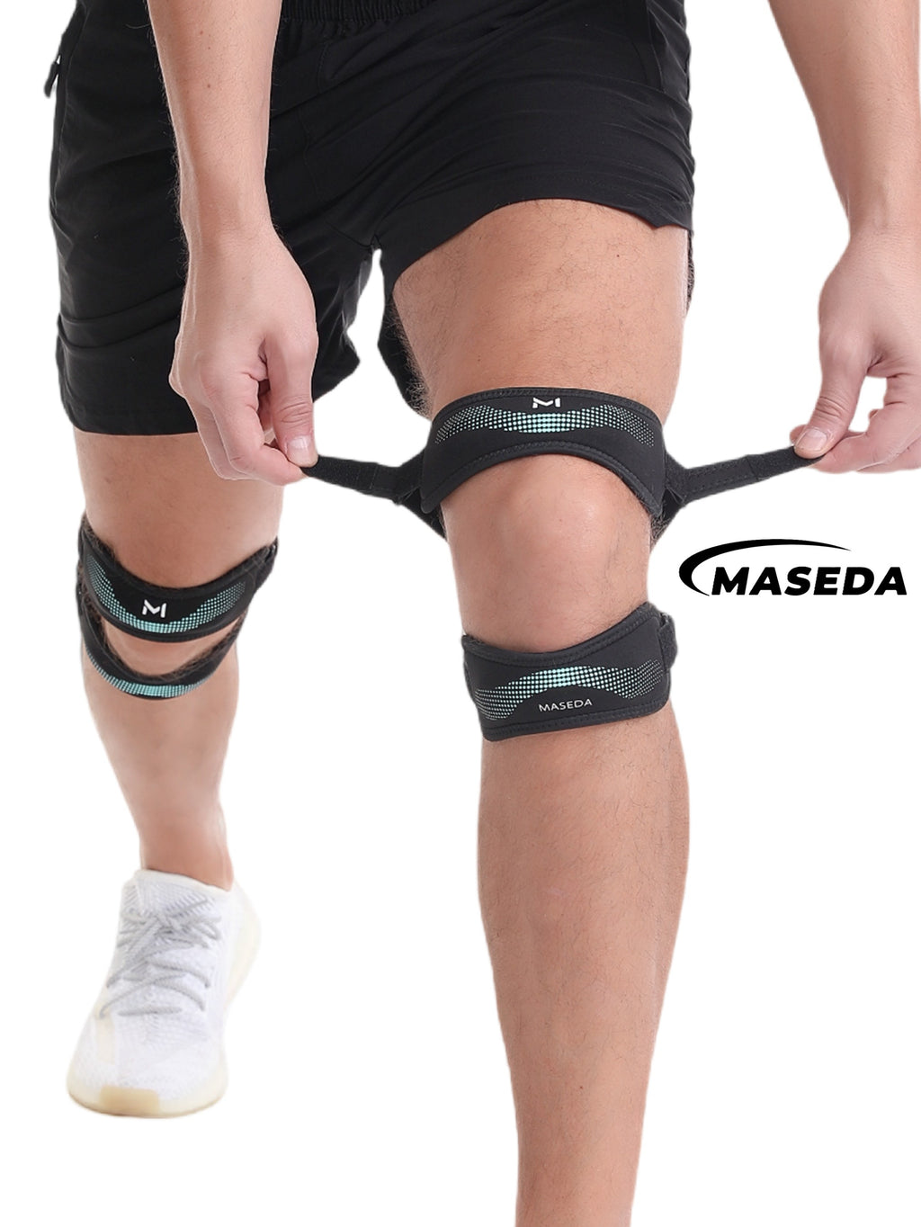 Adjustable Double Patella Tendon Support Strap – Comfortable Knee Brace & Stabilizer for Sports Protection, Running, Gym, Weightlifting & Basketball