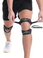 Adjustable Double Patella Tendon Support Strap – Comfortable Knee Brace & Stabilizer for Sports Protection, Running, Gym, Weightlifting & Basketball