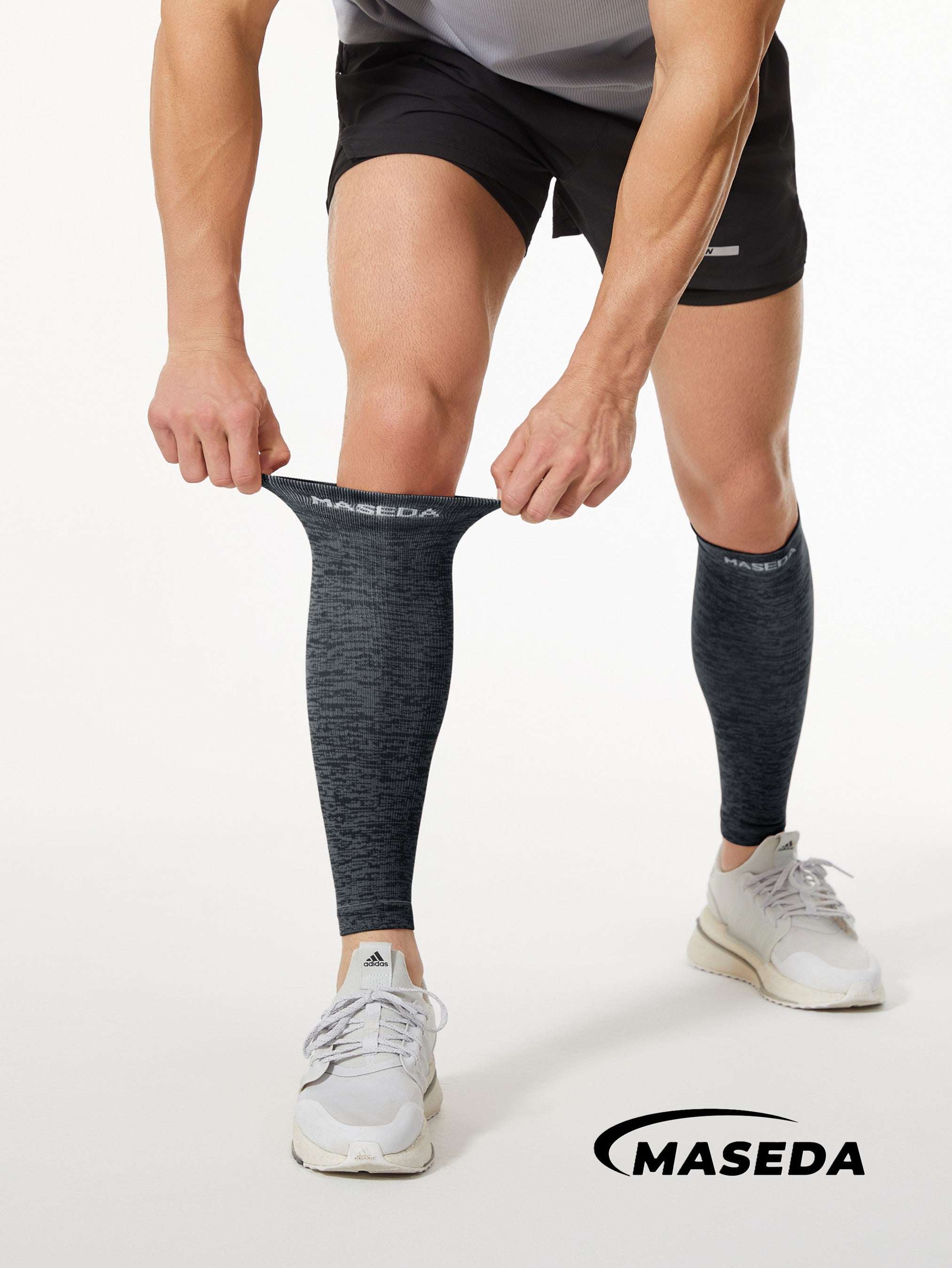 Seamless Compression Calf Sleeves - Sports Leg Support for Running & Cycling
