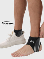 Ultra-Thin Ankle Support Brace – Fashionable Honeycomb Print Compression Sleeve – Breathable & Adjustable