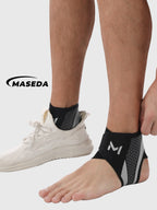 Ultra-Thin Ankle Support Brace – Fashionable Honeycomb Print Compression Sleeve – Breathable & Adjustable