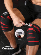 Adjustable Knee Support Wraps – Elastic Compression Brace for Weightlifting, Squats & Gym Workouts